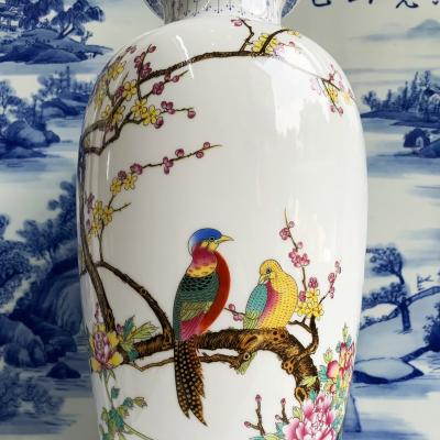 Bình xứ sương họa tiết Chim Hoa Tứ Quý